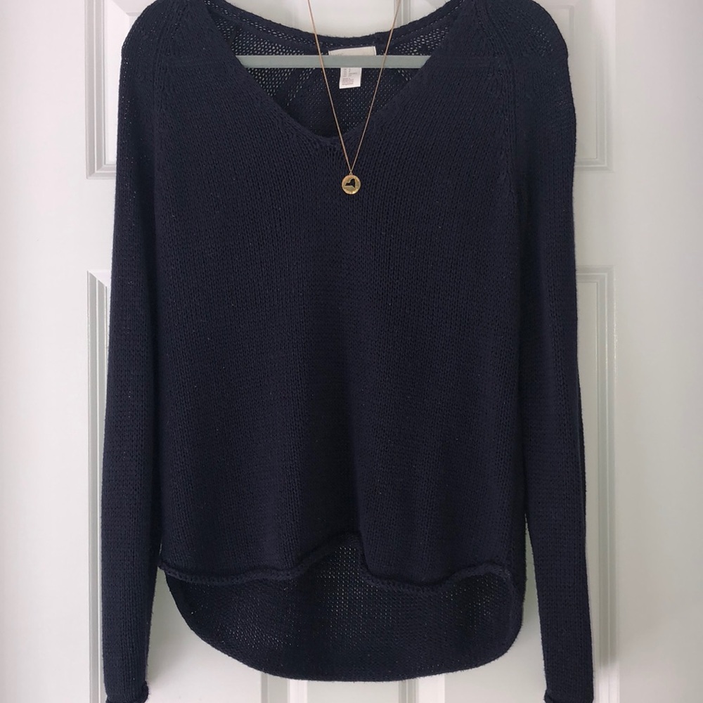Navy Oversized Pullover Sweater